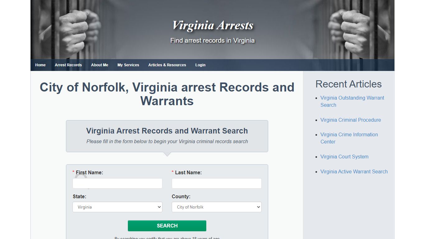 City of Norfolk, Virginia arrest Records and Warrants ...